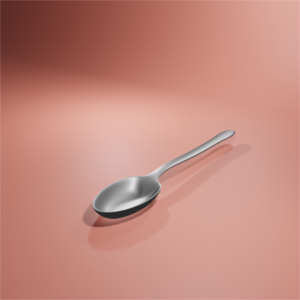 Realistic 3D Spoon Model