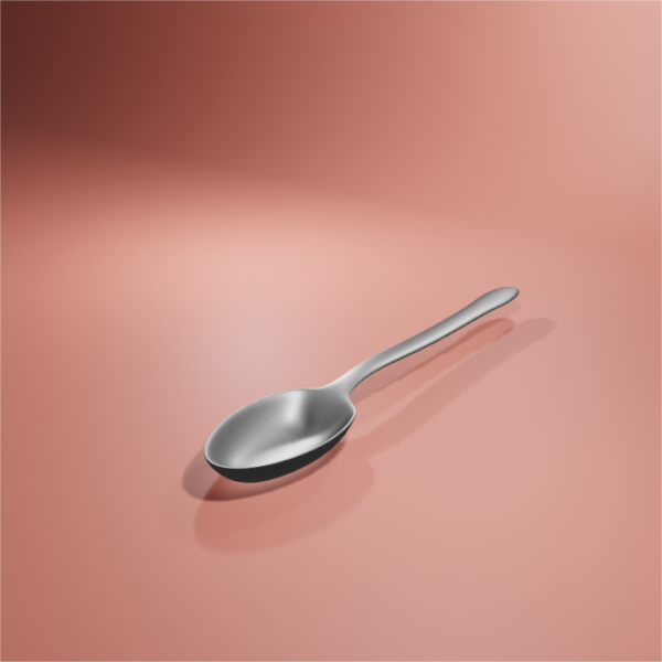 Realistic 3D Spoon Model