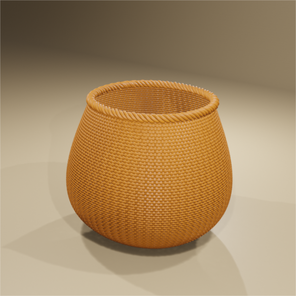 Realistic 3D Woven Basket Model